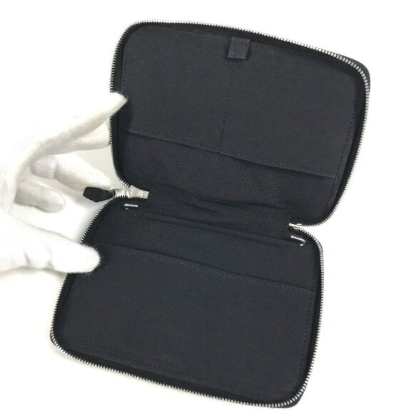 HERMES Zip Around Her Line System notebook stationery Notebook cover Canvas gray - Picture 7 of 10